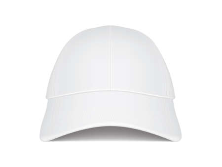 white cap on white background front view vectorのイラスト素材