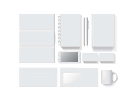 corporate identity vector mock upのイラスト素材