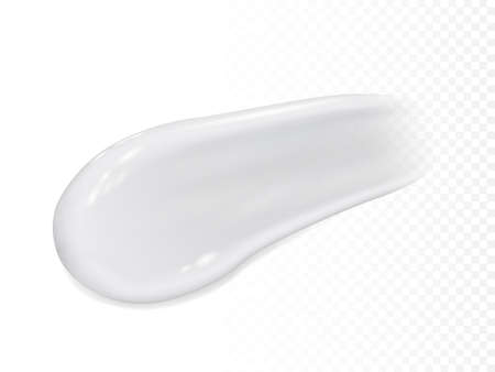 realistic cream smear isolated on white backgroundのイラスト素材