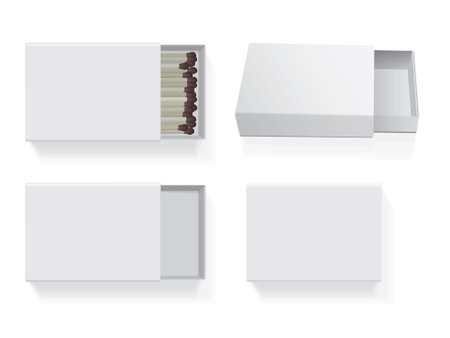 Match box for your design and logo. Easy to change colorsのイラスト素材