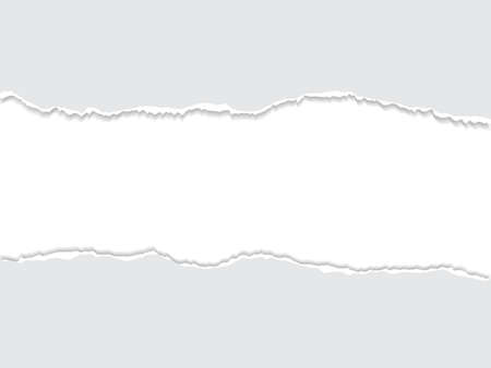 white torn paper isolated on white background mock up vectorのイラスト素材