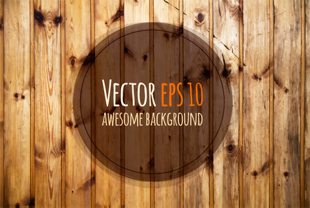 Vector old wooden panels. Natural dark wooden background.のイラスト素材