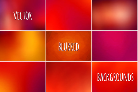 Set of abstract colorful blurred  backgrounds.のイラスト素材