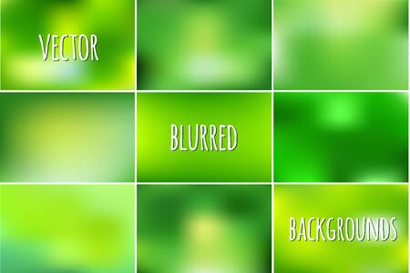Set of abstract colorful blurred vector backgrounds.のイラスト素材