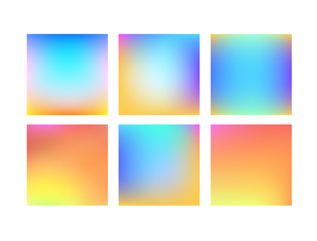 Set of colorful smooth gradient color background. Vector illustration.のイラスト素材