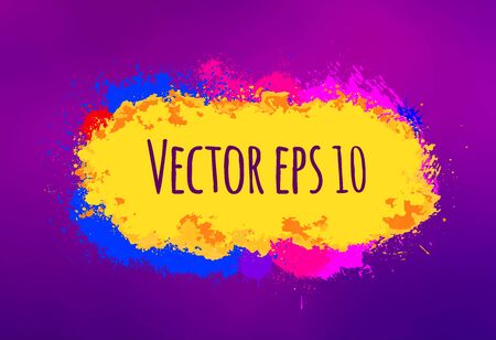 Abstract  colorful brush strokes. Hand drawn brush banner.の写真素材