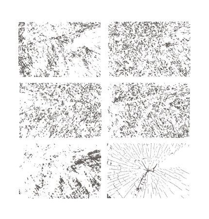 Set of grunge textures. Abstract  template. Overlay illustration over any image to create grungy effect.のイラスト素材