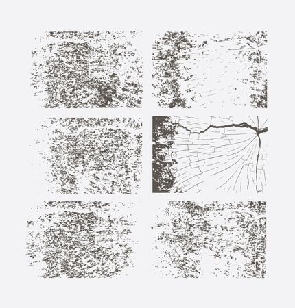 Set of grunge textures. Abstract vector template. Overlay illustration over any image to create grungy effect.のイラスト素材