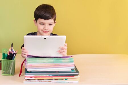 Social distance during quarantine, self-isolation, online education concept