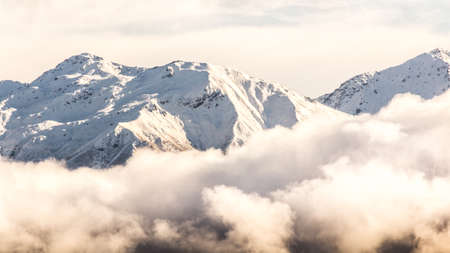 mountain above cloudsの写真素材