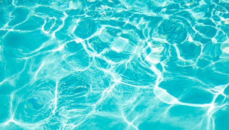 Sparkling pool water in the sunny day
