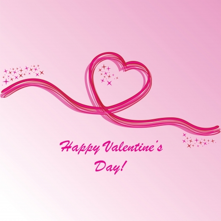 Valentine's background with hearts and stars on pink phoneのイラスト素材