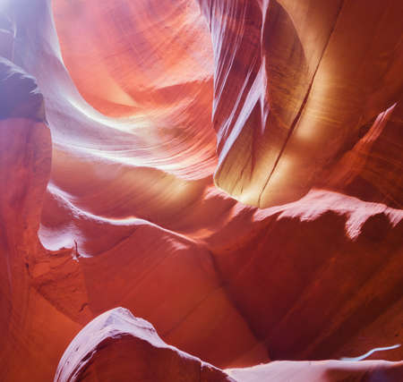 Upper Antelope Canyon in Arizona, Page, Novemberの写真素材