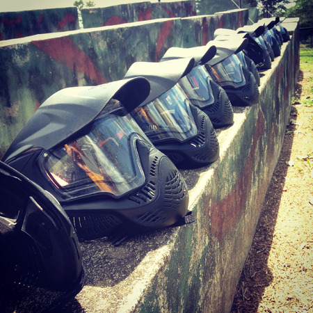 Paintball helmet inline.の写真素材