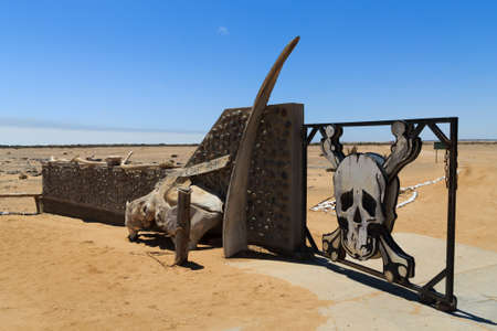 Ugabmund gate at Skeleton Coast National Park, Namibiaの写真素材
