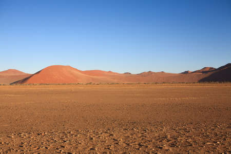 Red dunes on the road to Sossusvlei, Namibiaの写真素材