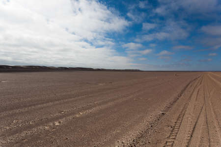 Salt road from Skeleton coast, Namibiaの写真素材