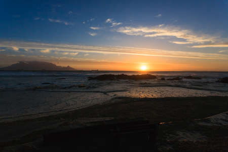 A view of the Table Mountain, Cape townの写真素材