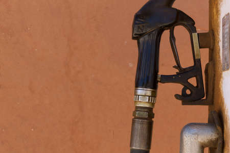 A detail of an old fuel pumpの写真素材