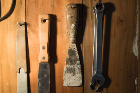 Hand Tool background. Industrial background. Bricolage tools.の写真素材