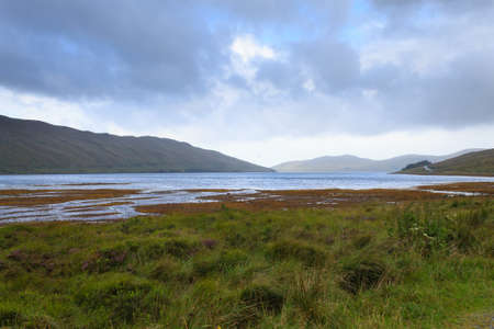 Beautiful scottish panorama from Highland region. Scotland travel destionationの写真素材