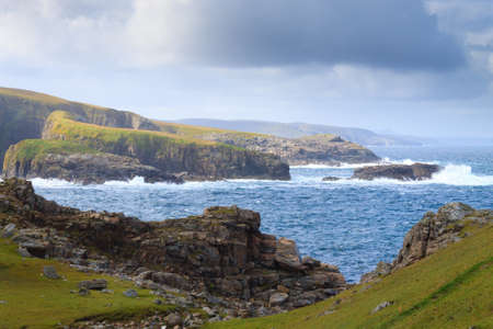 Beautiful scottish panorama from Highland region. Scotland travel destionationの写真素材