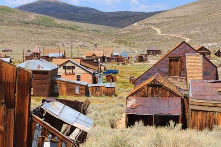 View from Bodie Ghost Town, California USA. Old abandoned mineの写真素材