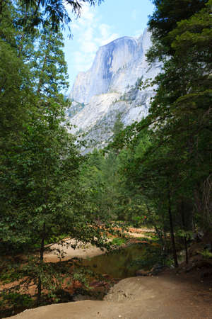 Half Dome Rock , the Landmark of Yosemite National Park,California USA. Geological formationsのeditorial素材