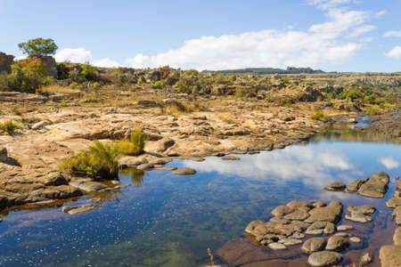 Landscape from Blyde River Canyon along the road to Graskop. South African panorama. Rural panoramaの写真素材