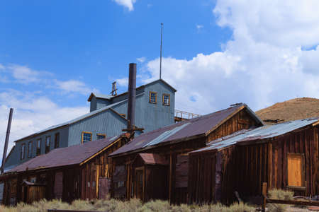View from Bodie Ghost Town, California USA. Old abandoned mine
