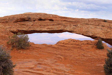 Mesa Arch in Canyonlands National Park. Geological formations. United States of America