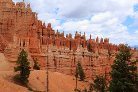 Panorama from Bryce Canyon National Park, USA. Hoodoos, geological formations. Beautiful sceneryの写真素材
