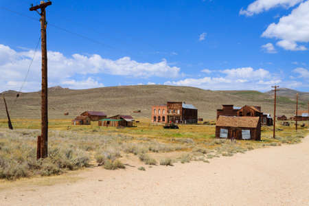 View from Bodie Ghost Town, California USA. Old abandoned mineの写真素材