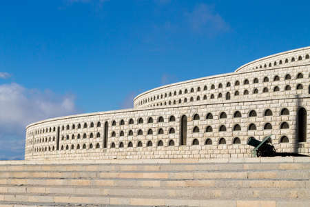 Italian alps landmark. First world war memorial. Grappa mountainの写真素材