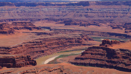 Colorado river canyon. Panorama from Utah. Red rocks. United States of Americaの写真素材