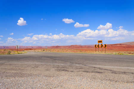 Road in perspective, Arizona highway, United States of America