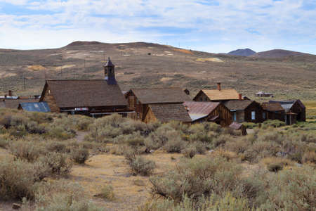 View from Bodie Ghost Town, California USA. Old abandoned mineの写真素材