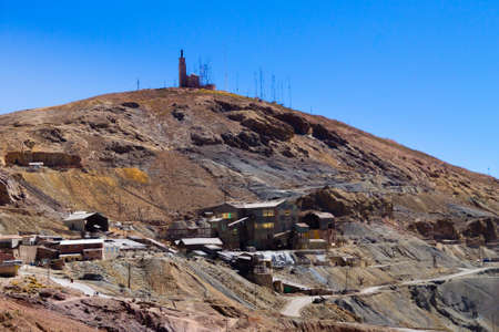 Potosi mine entrance view,Bolivia. Bolivian mining cityの写真素材
