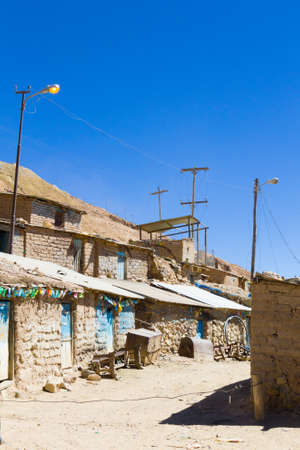 Potosi miner houses view,Bolivia. Bolivian mining cityの写真素材