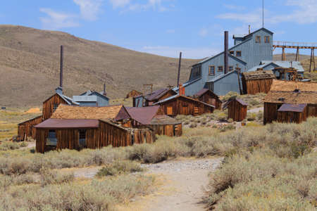 View from Bodie Ghost Town, California USA. Old abandoned mineの写真素材