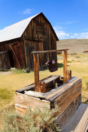 View from Bodie Ghost Town, California USA. Old abandoned mineのeditorial素材
