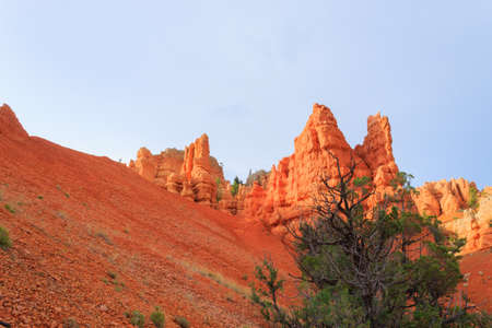 Panorama from Red canyon from to road to Bryce Canyon. Utah landscape, USA. Hoodoos, geological...