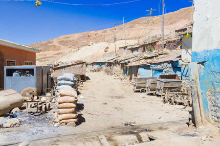 Potosi miner houses view,Bolivia. Bolivian mining city