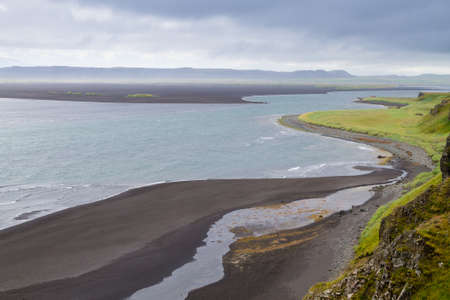 Hvitserkur sea stack, Iceland. Black sand beach. North Iceland landmark
