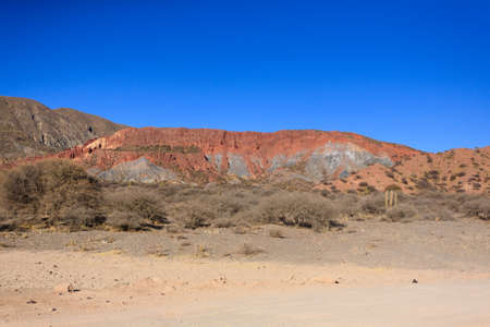 Bolivian dirt road view near Tupiza,Bolivia.Quebrada de Palmira area.Bolivian landscape