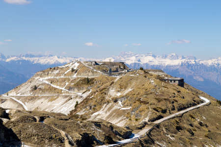 Abandoned barracks on Grappa mountain, Italy. Cold war landmarkの写真素材