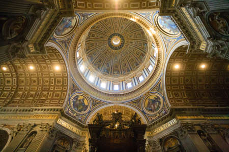Saint Peter basilica inner view, Rome, Vatican city. Church viewのeditorial素材