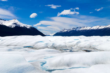 Walking on Perito Moreno glacier Patagonia, Argentina. Patagonian sceneryの写真素材