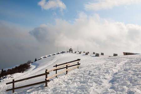 First world war memorial landmark, Italian alps, mount Grappa.のeditorial素材