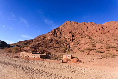 Little town from Bolivia.Quebrada de Palmira area.Bolivian landscape
